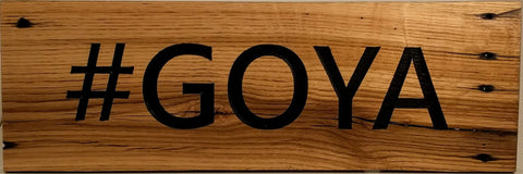 Reclaimed Wood Hashtag Sign - #GOYA