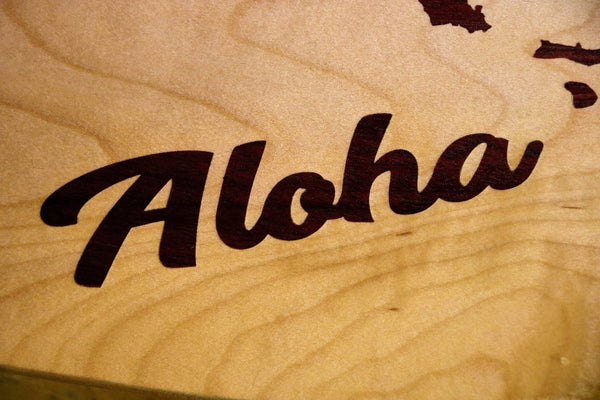 Cutting Board-Hawaii-Aloha Inlay-Wilder Wood Works